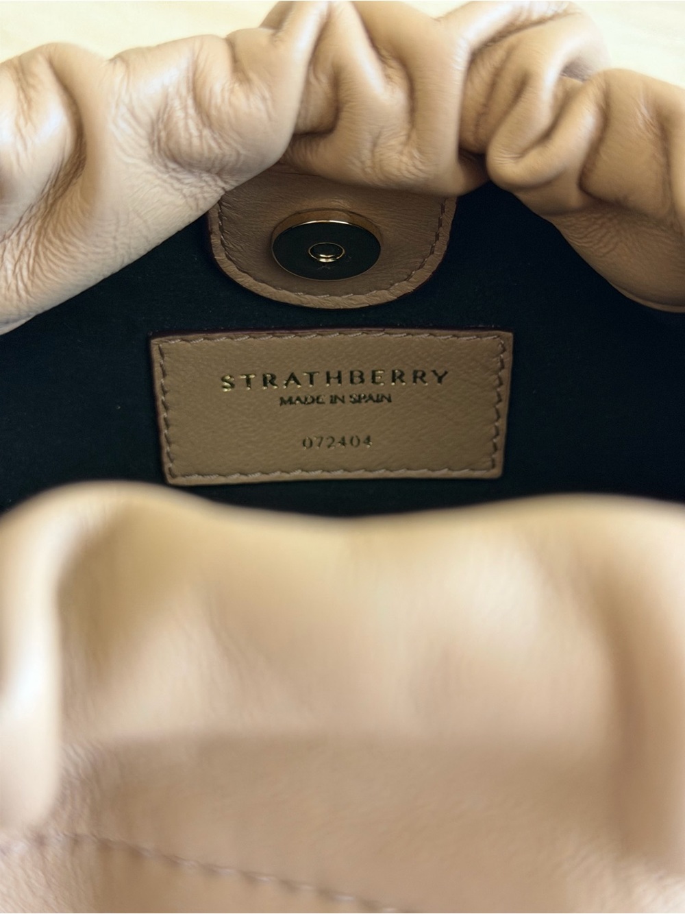 Strathberry Charlotte Drawstring Bag in Tan - Picture 7 of 10
